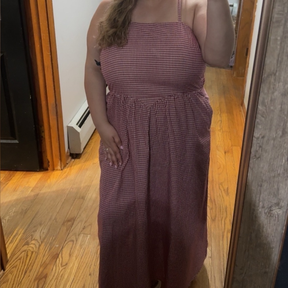 Gingham Red Dress